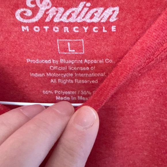 Indian Motorcycle Racing Women's Red Tee - Picture 4 of 6